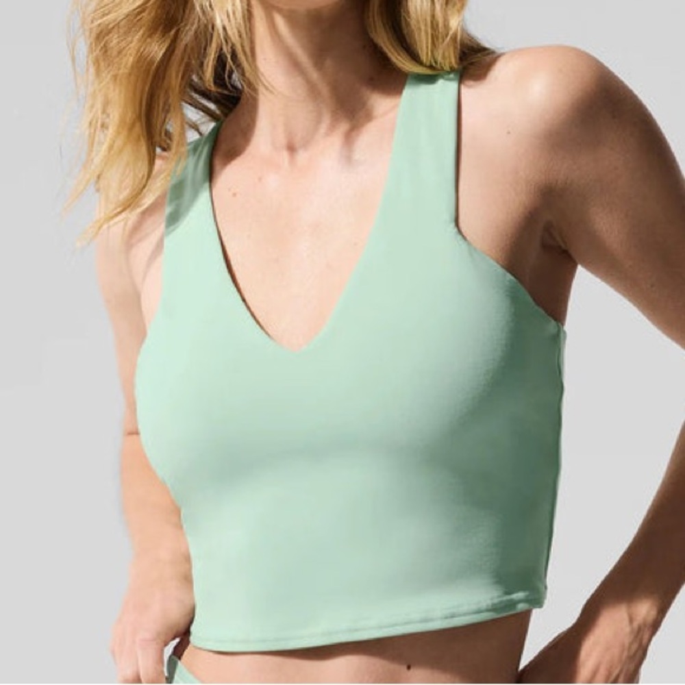 Alo Yoga Airbrush Real Bra Tank Spearmint XS
